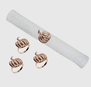 Copper Pumpkin Napkin Ring set of 4